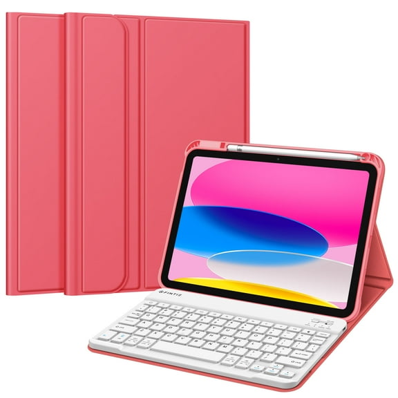 Fintie Keyboard Case for iPad 10th Generation 10.9 Inch Tablet (2022 Release) with Pencil Holder, Pink
