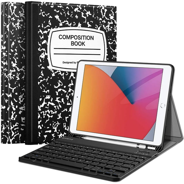 Fintie Keyboard Case for iPad 9th/8th/7th Generation (2021/2020/2019) 10.2 Inch, Detachable Keyboard and Soft TPU Stand Cover with Built-in Pencil Holder