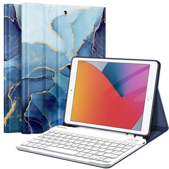 Fintie Keyboard Case for iPad 9th/8th/7th Generation (2021/2020/2019) 10.2 Inch, Detachable Keyboard and Soft TPU Stand Cover with Built-in Pencil Holder