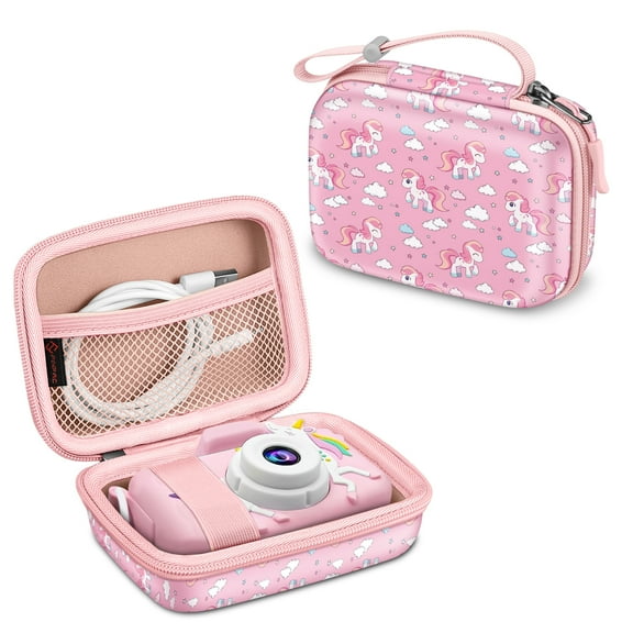Fintie Kids Camera Case Compatible with Goopow/Seckton/Dylanto/Mgaolo/Masterbee/CIMELR/Desuccus Kids Camera Toys, Children Digital Video Camera Carrying Bag, Birthday Festival Gift