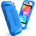 thumbnail image 1 of Fintie Kids Case for Nintendo Switch OLED Model 2021 with 2 Game Card Slots - [Kids Friendly] Ultralight Shockproof Protective Cover, Ergonomic Grip Case for Switch OLED Model Console 7.0", Blue, 1 of 17