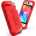 thumbnail image 1 of Fintie Kids Case for Nintendo Switch OLED Model 2021 with 2 Game Card Slots - [Kids Friendly] Ultralight Shockproof Protective Cover, Ergonomic Grip Case for Switch OLED Model Console 7.0", Red, 1 of 9