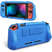 Fintie Kids Case for Nintendo Switch w/2 Game Card Slots - Kids Friendly Grip Case for Switch Console [Ultralight] [Shockproof] Protective Cover with Ergonomic Grip, Blue