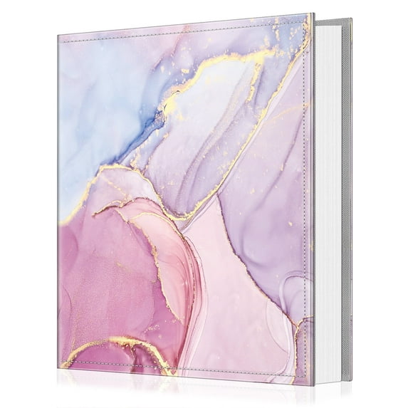 Fintie Large Ocean Marble Memory Photo Album with Premium Vegan Leather Cover 4" x 6" Photos, Dreamy Marble