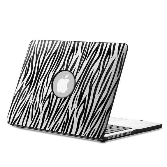 Fintie MacBook Pro 13.3" Retina Case (A1502 / A1425) - PU Leather Coated Hard Cover Snap On Protective Case, Zebra Black