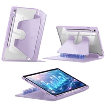 Fintie Magnetic Stand Case for Samsung Galaxy Tab S10 Lite/ S10 FE/ S9 FE 10.9 Inch/Tab S9 11 Inch, Multi-Angle Viewing Clear Cover with S Pen Holder, Purple