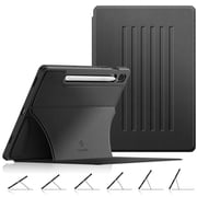 Fintie Magnetic Stand Case for Samsung Galaxy Tab S10 Lite/ S10 FE/ S9 FE 5G 10.9 Inch/Tab S9 11 Inch, Multi-Angle Viewing Rugged Soft TPU Back Cover with S Pen Holder, Auto Wake/Sleep, Black