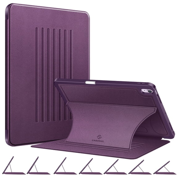 Fintie Magnetic Stand Case for iPad Air 13-inch (M4) 2026, (M3) 2025, (M2) 2024 - Multiple Angles Shockproof TPU Cover with Pencil Holder, Purple