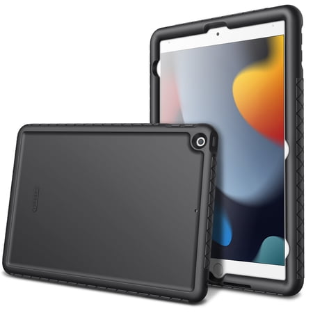 Fintie Mighty Shield Case for iPad 9th Generation (2021) / 8th Generation (2020) / 7th Gen (2019) 10.2 Inch - Heavy Duty Anti Slip Shock Proof Kids Friendly Drop Protection Silicone Cover
