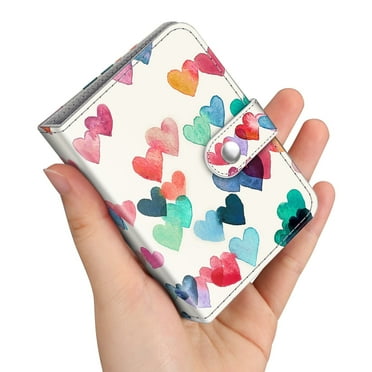 Fintie Mini Photos Album Book for 2x3 Inch Films, 52 Pockets Small Albums for Fujifilm Instax Mini Instant Camera/Polaroid Hi-Print Pictures, Kpop Photocard Holder Binder, Raining Hearts