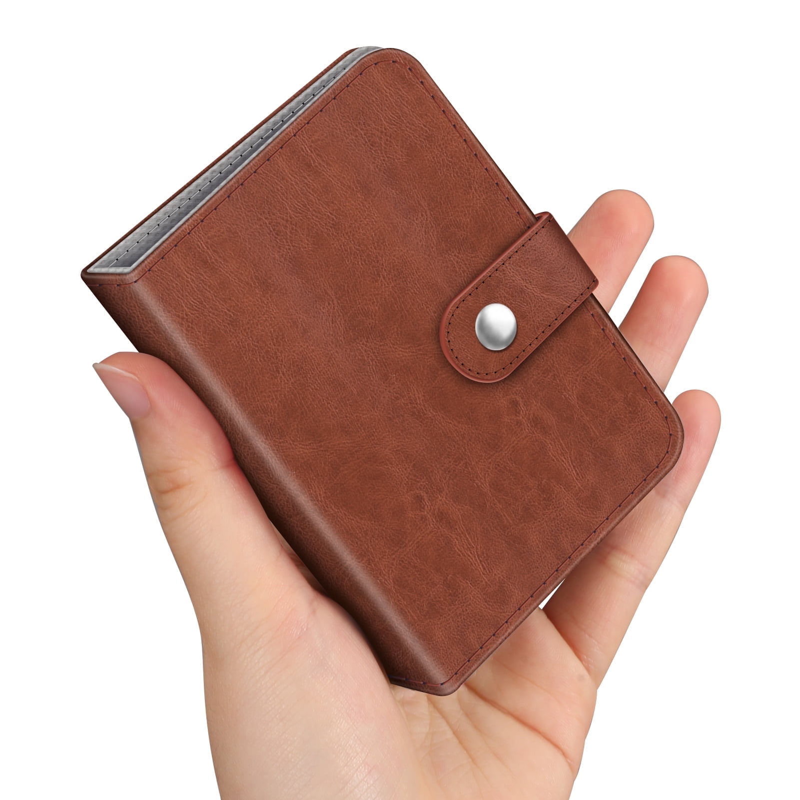 Fintie Mini Photos Album Book for 2x3 Inch Films, 52 Pockets Small Albums for Fujifilm Instax Mini Instant Camera/Polaroid Hi-Print Pictures, Kpop Photocard Holder Binder, Vintage Brown
