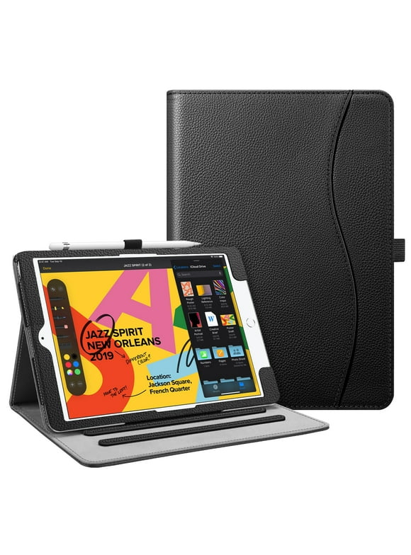 Fintie Multi-Angle Viewing Case for 10.2-inch iPad 9th/ 8th/ 7th Generation - Folio Cover with Pocket & Pencil Holder for 10.2" (2021/ 2020 / 2019 Model)