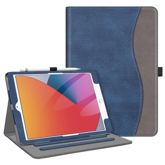 Fintie Multi-Angle Viewing Case for 10.2-inch iPad 9th/ 8th/ 7th Generation - Folio Cover with Pocket & Pencil Holder for 10.2" (2021/ 2020 / 2019 Model)