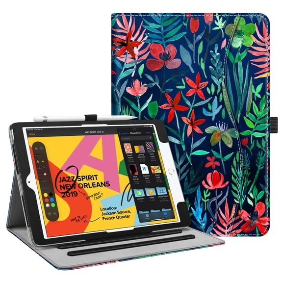 Fintie Multi-Angle Viewing Case for 10.2-inch iPad 9th/ 8th/ 7th Generation - Folio Cover with Pocket & Pencil Holder for 10.2" (2021/ 2020 / 2019 Model)