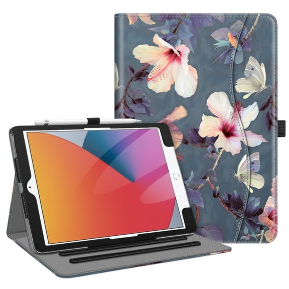 Fintie Multi-Angle Viewing Case for iPad 10.2 inch 9th/8th/7th Generation - Folio Cover with Pocket & Pencil Holder for 10.2" iPad 2021/2020/2019 Release