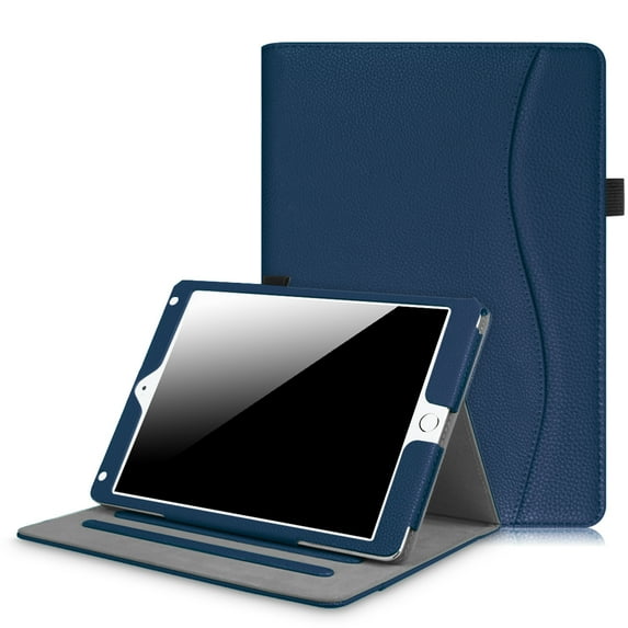 Fintie Multi-Angle Viewing Case for iPad 6th / 5th Generation (2018/2017 Release), iPad Air 2 / iPad Air 1 (9.7 Inch) - Premium PU Leather Cover with Pocket, Navy