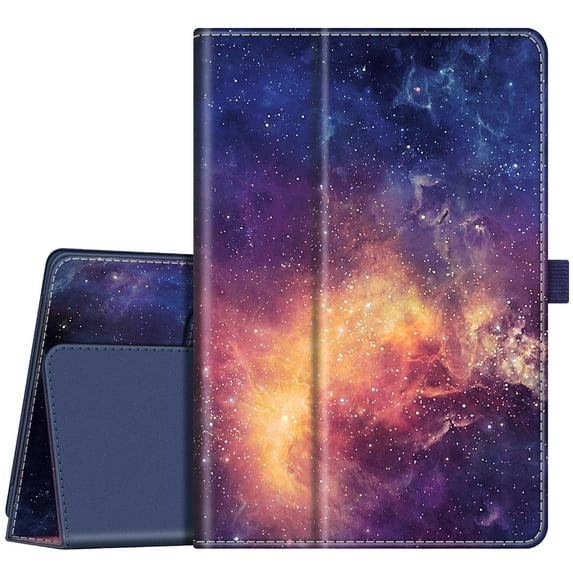 Fintie PU Leather Cases for Onn. 10.1" Tablet (2022 Model 100071485) - Folio Cover With Stylus Holder, Galaxy