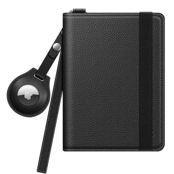 Fintie Passport Holder with Airtag Holder, RFID-Blocking Slim Travel Wallet with Passport and Card Slots for Women/Men