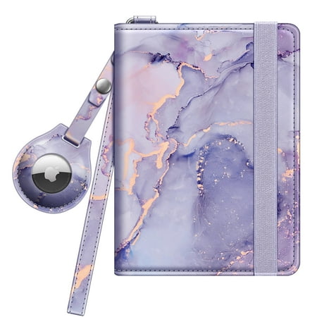 Fintie Passport Holder with Airtag Holder, RFID-Blocking Slim Travel Wallet with Passport and Card Slots for Women/Men