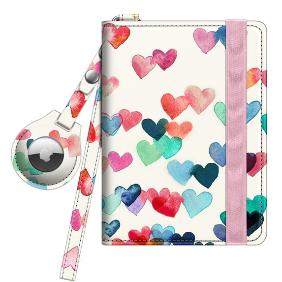 Fintie Passport Holder with Airtag Holder, RFID-Blocking Slim Travel Wallet with Passport and Card Slots for Women/Men