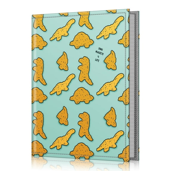 Fintie Photo Album 4x6 Photos, 52 Photos Small Mini Capacity Premium Vegan Leather Cover Photo Album, Portable Wallet Photo Album for Family Wedding Boys Girls, Dino Nuggets