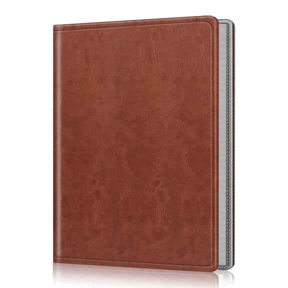 Fintie Photo Album 5x7 Photos - 52 Photos Small Mini Capacity Premium Vegan Leather Cover Photo Book, Portable Wallet Photo Album for Wedding Family Boys Girls Art Work, Brown