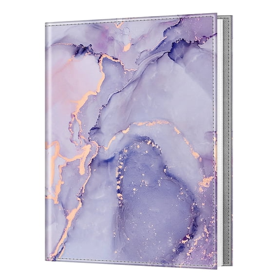 Fintie Photo Album for 8x10 Photos, 52 Pockets Premium Vegan Leather Cover Pictures Albums Book, Art Portfolio Collection for Family/Wedding/Anniversary Artwork, Lilac Marble