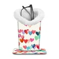 thumbnail image 1 of Fintie Plush Lined Eyeglasses Holder - PU Leather Protective Eyeglass Holder Stand Case,Raining Hearts, 1 of 6