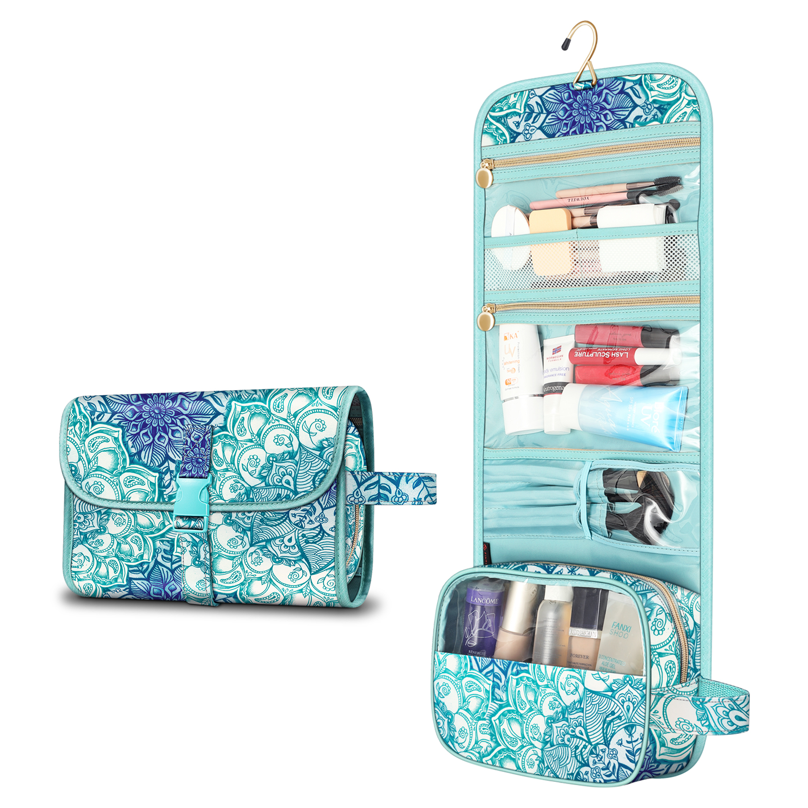 Fintie Portable Toiletry Cosmetic Travel Bag, Large Water Resistant
