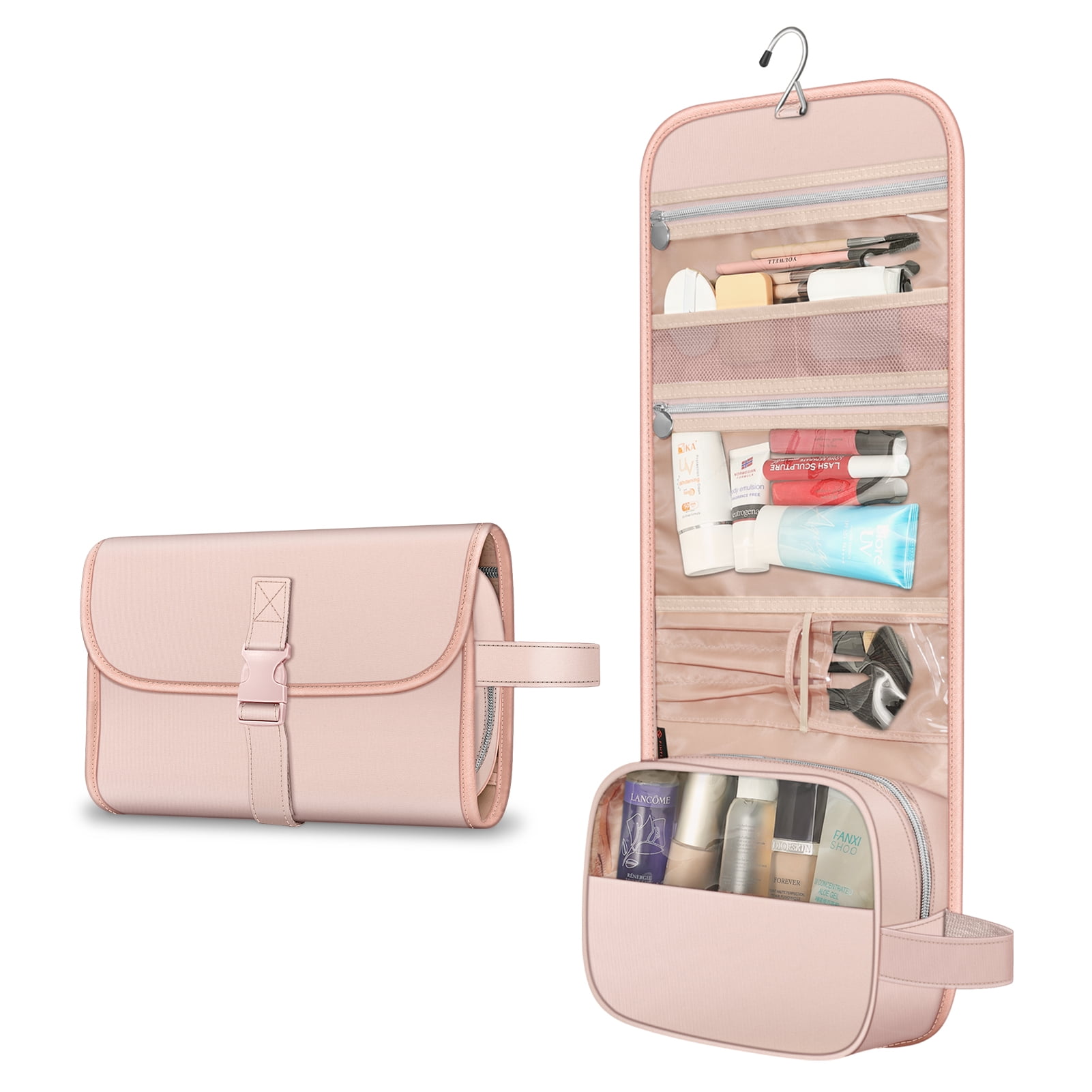 Recycled RPET Foldable Hanging Makeup Cosmetic Case Wash Bags Toiletries  Organizer Packable Hanging Travel Toiletry Bag for Women - China Cosmetic  Case and Makeup Pouch price
