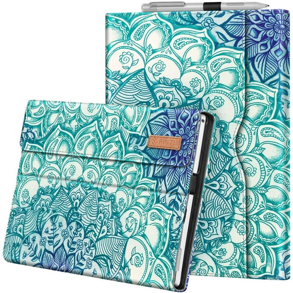 Fintie Portfolio Case for 12.3 Inch Microsoft Surface Pro 7, Surface Pro 6, Surface Pro 5, Surface Pro 4, Pro 3 - Business Cover with Pocket, Compatible with Type Cover Keyboard