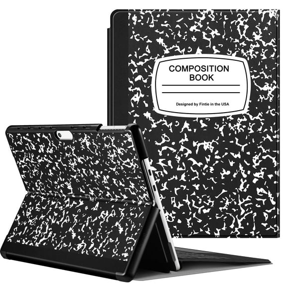 Fintie Protective Case for 13 Inch Microsoft Surface Pro 10 (2024) / Pro 9 5G (2022) - Multiple Angle Viewing Hard Shell Slim Portfolio Cover Compatible with Type Cover Keyboard, Composition Book