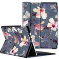 thumbnail image 1 of Fintie Protective Case for 13 Inch Microsoft Surface Pro 9 / Pro 9 5G (2022 Release) - Multiple Angle Viewing Hard Shell Slim Portfolio Cover Compatible with Type Cover Keyboard, Blooming Hibiscus, 1 of 9
