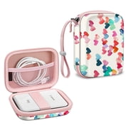 Fintie Protective Case for Canon Ivy Mini/Canon Ivy 2 Mini/Ivy CLIQ/Ivy CLIQ+/ Ivy CLIQ2/ Ivy CLIQ+2 Instant Camera Photo Printer - Shockproof Hard Shell Carrying Case, Raining Hearts