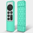 thumbnail image 1 of Fintie Protective Case For Apple TV Siri Remote 2021/2022 - Honey Comb Lightweight Anti Slip Shockproof Silicone Cover For Apple TV 4K / HD Siri Remote Controller (2nd Gen / 3rd Gen), Turquoise, 1 of 8
