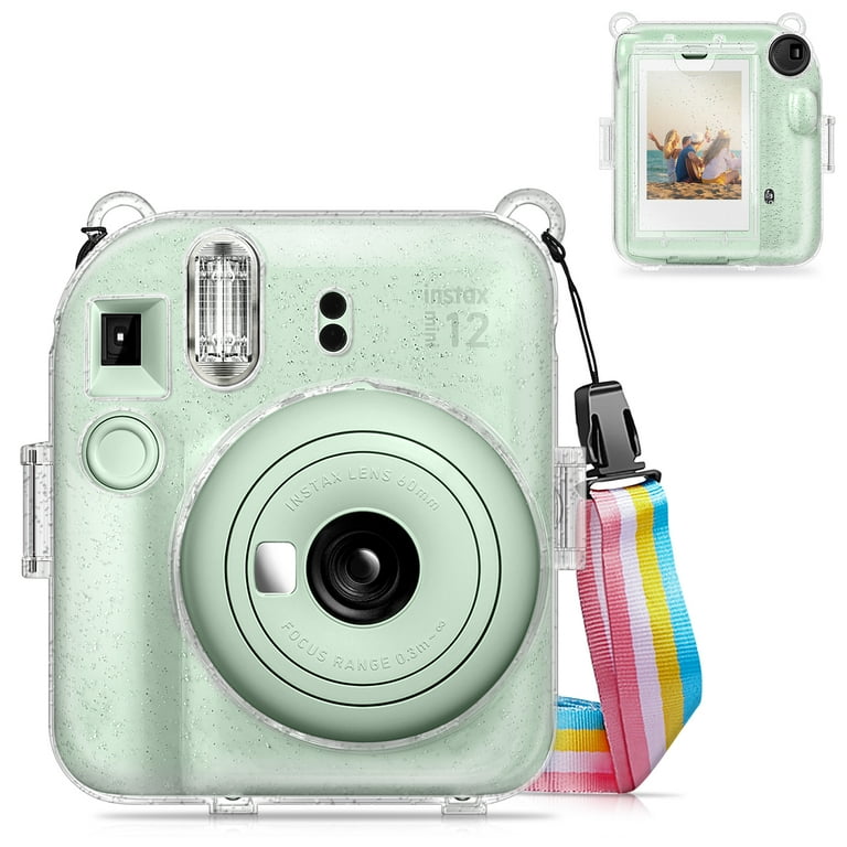 Fintie Protective Case for Fujifilm Instax Mini 12 Instant Camera - Crystal  Hard Shell Cover with Upgraded Film Pocket for Storing Photos u0026 Removable  Rainbow Shoulder Strap, Glittering Transparent - Walmart.com