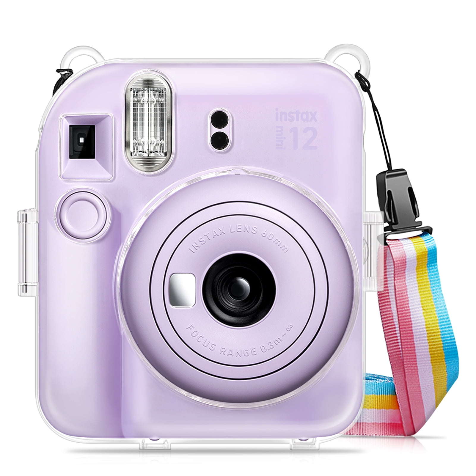 Housse Fujifilm Instax Wide 400 Fintie - Étui En Similicuir Avec Bandoulière | Protection Anti-Rayures Et Poussière - Marron