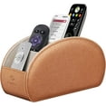 thumbnail image 1 of Fintie Remote Control Holder for Table, Vegan Leather TV Remote Desk Caddy, 5 Compartments Desktop Organizer for TV Remotes, Media Controllers, Office Supplies (Metallic Gold), 1 of 8