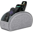 thumbnail image 1 of Fintie Remote Control Holder, Vegan Leather TV Remote Desk Caddy, 5 Compartments Desktop Organizer for TV Remotes, Media Controllers, Office Supplies (Gray), 1 of 8