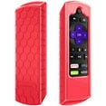 thumbnail image 1 of Fintie Remote Silicone Case for Roku Voice, Roku Express 4K+ 2021, Ultra LT Enhanced Voice, Express 3930, Premiere+ 3921, Streaming Stick+ Remote, Honey Comb Anti Slip Shockproof Cover, Red, 1 of 7