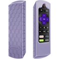thumbnail image 1 of Fintie Remote Silicone Case for Roku Voice, Roku Express 4K+ 2021, Ultra LT Enhanced Voice, Express 3930, Premiere+ 3921, Streaming Stick+ Remote, Honey Comb Anti Slip Shockproof Cover, Lilac Purple, 1 of 7