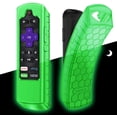 thumbnail image 1 of Fintie Remote Silicone Case for Roku Voice, Roku Express 4K+ 2021, Ultra LT Enhanced Voice, Express 3930, Premiere+ 3921, Streaming Stick+ Remote, Honey Comb Anti Slip Shockproof Cover, Green Glow, 1 of 8