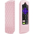 thumbnail image 1 of Fintie Remote Silicone Case for Roku Voice, Roku Express 4K+ 2021, Ultra LT Enhanced Voice, Express 3930, Premiere+ 3921, Streaming Stick+ Remote, Honey Comb Anti Slip Shockproof Cover, Pink Sand, 1 of 7