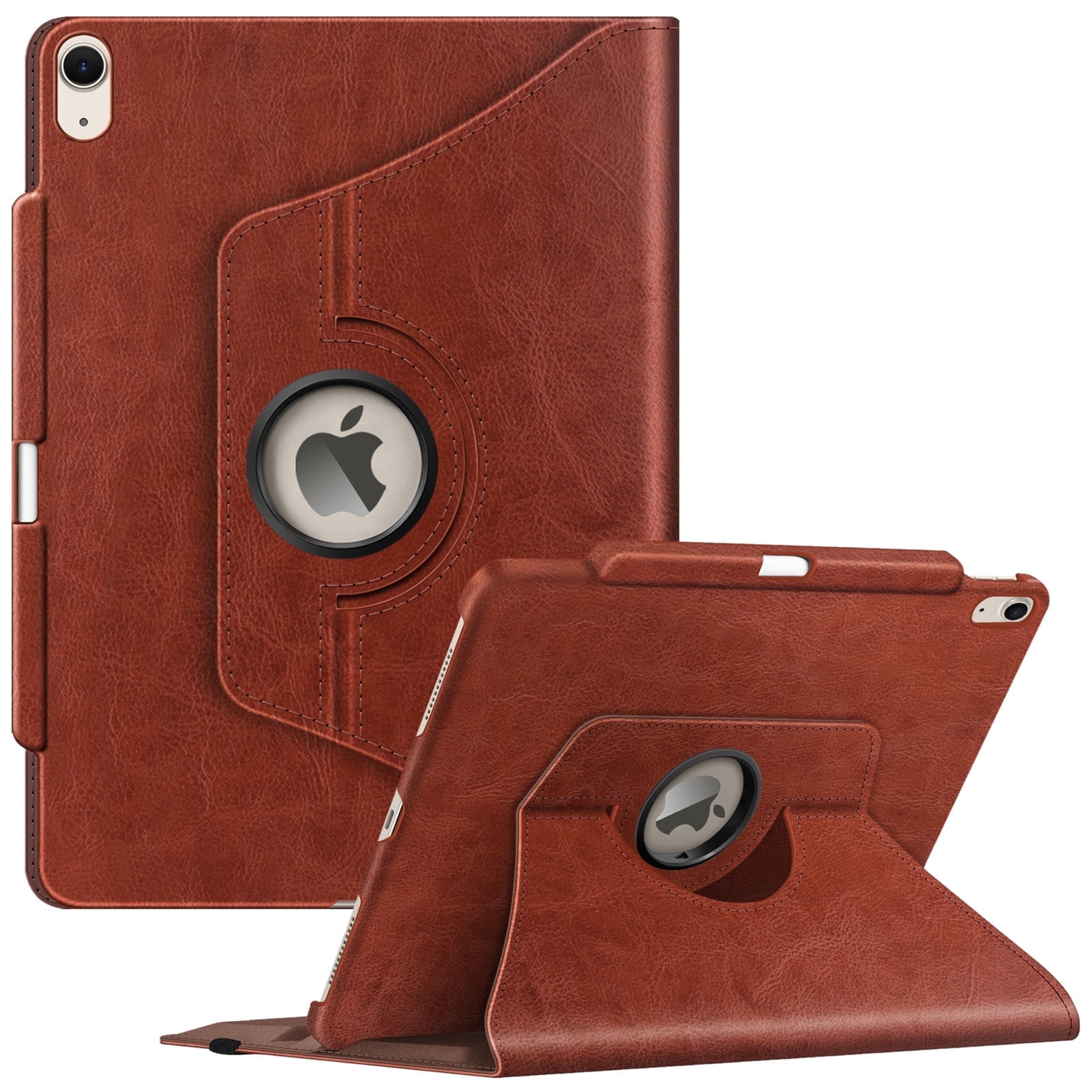 Fintie Rotating Case for iPad Air 13-inch (M4) 2026, (M3) 2025, (M2) 2024 - 360 Degree Rotating Protective Stand Cover with Pencil Holder, Brown
