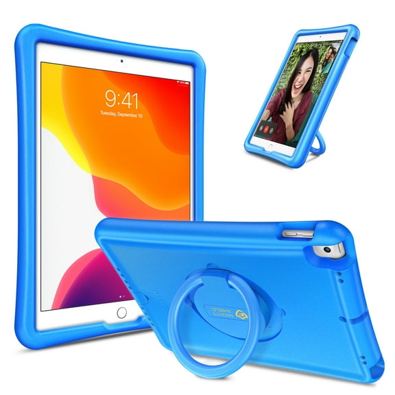 Fintie Rotating Case for iPad 9th / 8th / 7th Gen 10.2 Inch, Pad Air 3rd Gen/iPad Pro 10.5" - [Magic Ring] Shockproof Full-Body Rugged Multi-Functional Grip Stand Cover