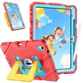 thumbnail image 1 of Fintie Rugged Case for iPad (A16) 11th Generation 11 Inch (2025), iPad 10th Generation 10.9 Inch (2022) - Heavy Duty Shockproof Kid-Friendly Protective Cover, Built-in Kickstand, Pink/Yellow, 1 of 10