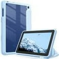 thumbnail image 1 of Fintie Semi Clear Case for 2022 Kindle Fire 7 12th Generation - Hybrid Slim Cover with Transparent Back Shell, Sky Blue, 1 of 7
