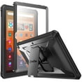 thumbnail image 1 of Fintie Shockproof Case for Fire HD 10 Tablet (13th Generation 10.1", 2023 Release), [Tuatara] Protective Case with Foldable Stand and Built-in Screen Protector, Black, 1 of 11