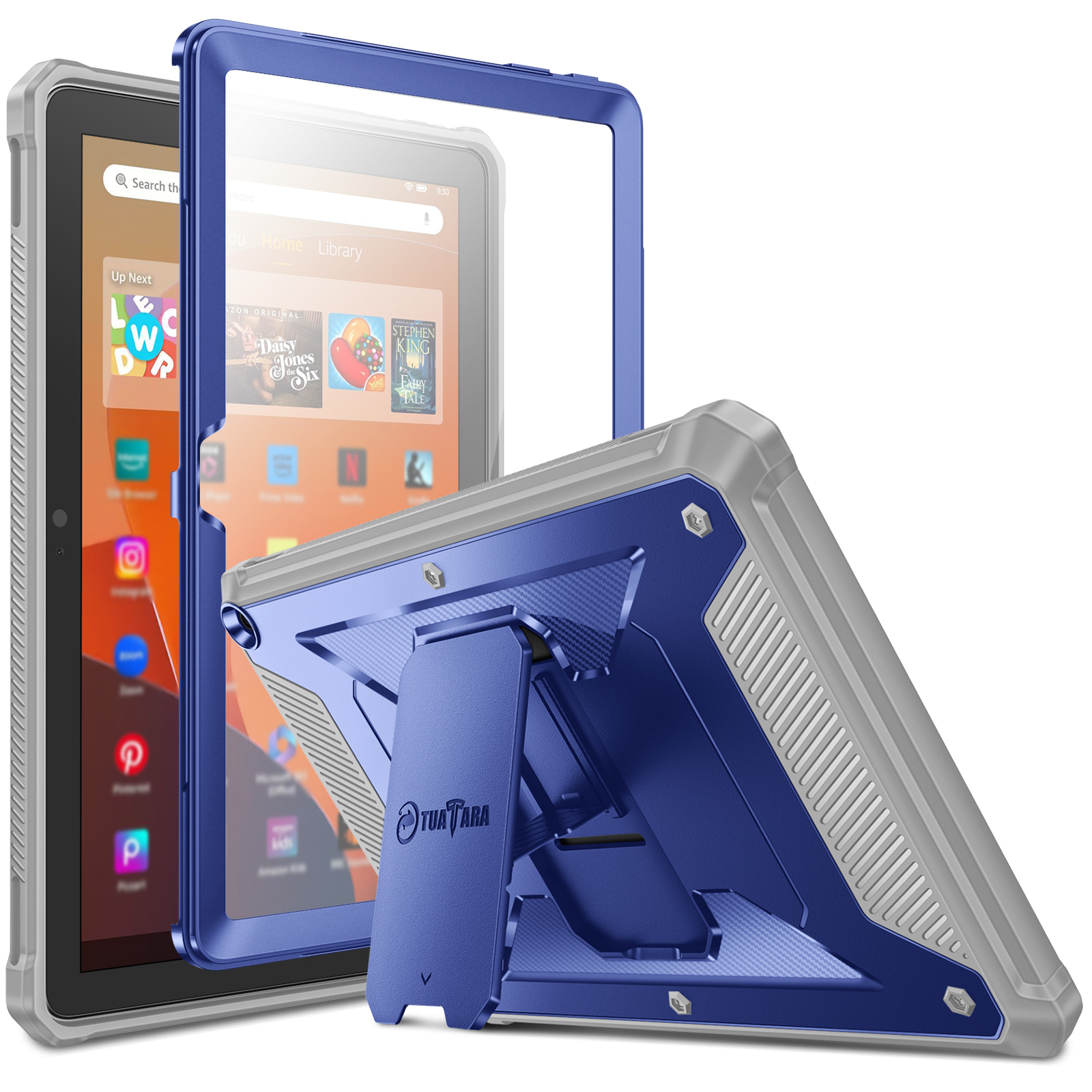 FINTIE Custodia Per Amazon Fire HD 10 11ª Gen (2021), Cover Leggera Antiurto In Silicone, Seria Honey Comb, Colore Nero