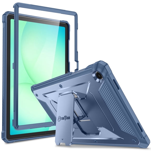 Fintie Shockproof Case for Samsung Galaxy Tab A11+ Plus 2025/ A9+ Plus 11 Inch 2023, Tuatara Rugged Unibody Hybrid Full Protective Bumper Kickstand Cover Built-in Screen Protector, Ocean Blue
